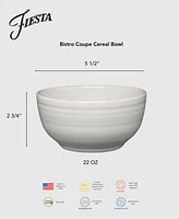 Fiesta White Bistro Coupe 5.5" Cereal Bowls, Set of 4