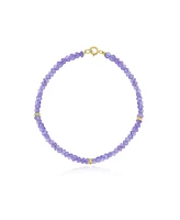 The Lovery Amethyst Bead Bracelet 14k Gold