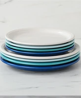 Fiesta Coastal Blues Bistro Coupe Dinner Plates, Set of 4
