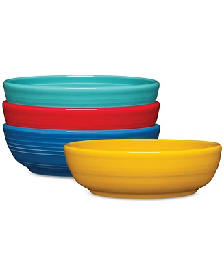Fiesta Vibrant Coupe 6.75" Salad Bowls, Set of 4