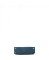 Pre-Owned Hermes Kelly 20 Handbag Blue Epsom with Electrum Hardware