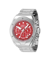 Invicta Men's 47744 Invicta Racing Quartz Chronograph Silver, Red