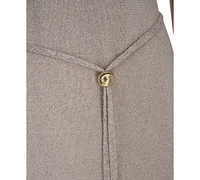 Halston Women's Metallic Tie-Waist Round-Neck Top