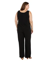 R & M Richards Plus Jacket, Necklace Top Pant Set