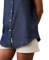 Calvin Klein Jeans Women's Sleeveless Button-Down Shirt