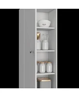 Depot E-shop Uluru Kitchen Pantry, Single Door Cabinet, Four Interior Shelves