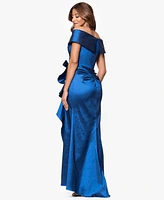 Xscape Petites Sweetheart-Neck Long Sheath Dress