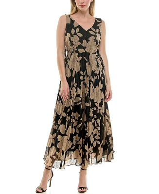 Taylor Women's Sleeveless Chiffon A-Line Dress