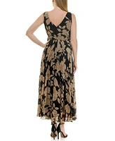 Taylor Women's Sleeveless Chiffon A-Line Dress