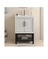 24"Bathroom Vanity with Ceramic Undermount Sink