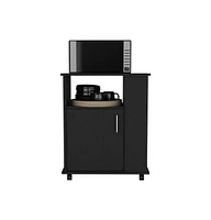 Depot E-shop Munich Lower Microwave Pantry Single Door Cabinet, Three Lateral Shelves, Two Interior Shelves