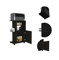 Depot E-shop Opal Kitchen Cart, Single Door Cabinet, Four Casters