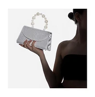 Women's The Reptilia Snowball Hand Bag - Metallic Silver