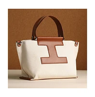 Women's The Riviera-Daze Hand Bag - Russet Brown & Cream White