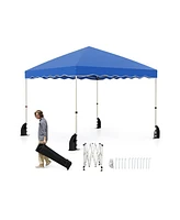 Foldable Pop-up Canopy Tent with Wheeled Carry Bag for Easy Outdoor Setup