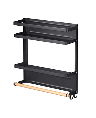 Magnetic Kitchen Organization Rack With Paper Towel Holder