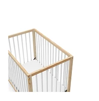Graco Teddi 4-in-1 Convertible Mini Crib - Natural with White