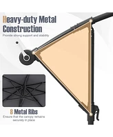 Slickblue Patio Umbrella Offset Cantilever with 40 Solar Powered Lights