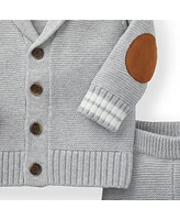 Hope & Henry Baby Organic Shawl Collar Cardigan and Sweater Legging Gift Box Set, Infant
