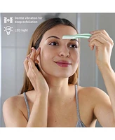 Pursonic Beauty Duo Bundle – Heated Eyelash Curler with Comb + Precision Dermaplaning Hair Remover Tool for Flawless Lashes and Smooth Skin