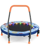 Mini Trampoline Folding Small Rebounder for Kids with Lights