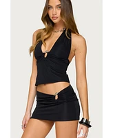 Edikted Women's Billey Metal Ring Halter Top