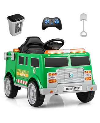 12V Battery Powered Electric Vehicle with Remote Control and Trash Bin