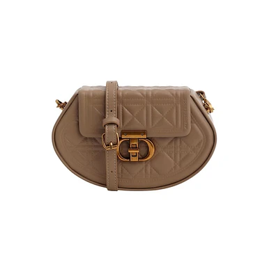 Women's The Quilted Curve Sling Bag - Camel Brown