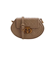 Women's The Quilted Curve Sling Bag - Camel Brown