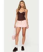 Edikted Women's Sukie Denim Mini Skort
