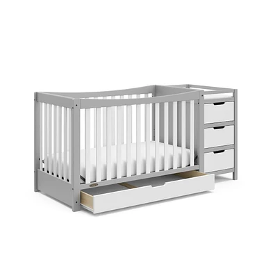 Graco Remi All-in-One Convertible Crib with Drawer and Changer (Pebble Gray)