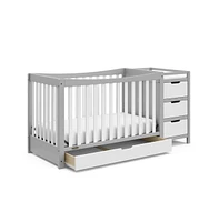 Graco Remi All-in-One Convertible Crib with Drawer and Changer (Pebble Gray)