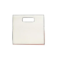 Women's The Envelope Hand Bag - Flamingo Pink & Ivory White