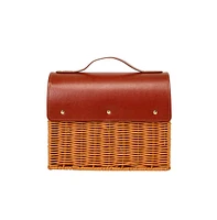 Women's The Rattan Medecin Hand Bag - Russet Brown