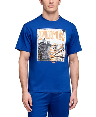 Puma Men's Cotton Hoops Energy Graphic Short-Sleeve T-Shirt