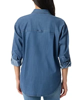 Gloria Vanderbilt Women's Amanda Roll-Tab-Sleeve Button-Front Shirt