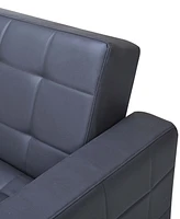 Gold Sparrow 87" Faux Leather Frankfort Convertible Sofa Bed, Created for Macy's