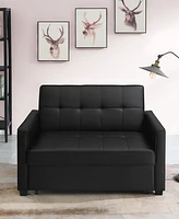 Gold Sparrow 51" Faux Leather Chandler Convertible Loveseat Bed, Created for Macy's