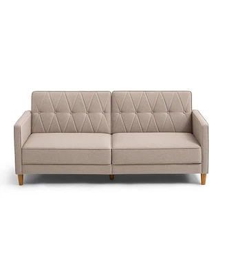 Gold Sparrow 77" Polyester Victoria Convertible Sofa Bed, Created for Macy's