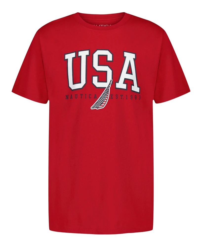 Nautica Big Boys Usa Short Sleeve T-Shirt