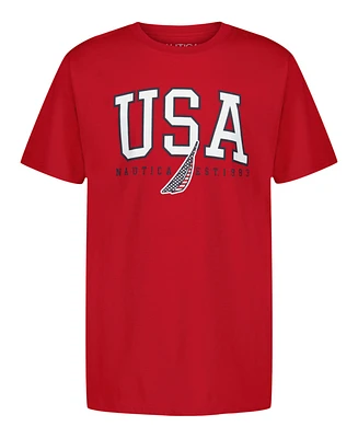 Nautica Big Boys Usa Short Sleeve T-Shirt