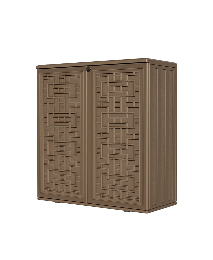 Mondawe 36.2"Hx 15"W x 34.3"D Outdoor Storage Shed with Sliding Door