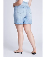 Eloquii Plus Overlap Waistband Shorts