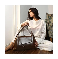 Women's The Large Slant-Flap Hobo Bag - Coffee Brown