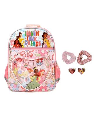 Disney Princesses Follow Your Dreams 5-Piece 16" Backpack & Hair Care Value Set