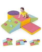 Slickblue Kids 6-Piece Foam Climbing Blocks with Hook and Loop Fasteners