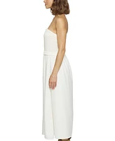 Central Park West Women's Tube Dress With Woven Skirt