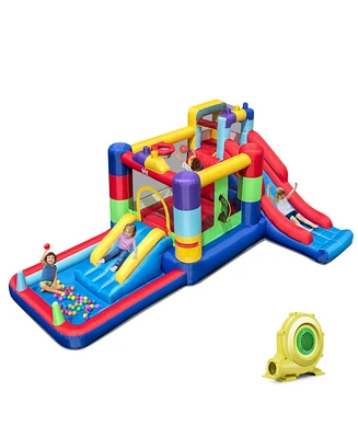 Inflatable Bounce House with 680W Blower and Ball Pit