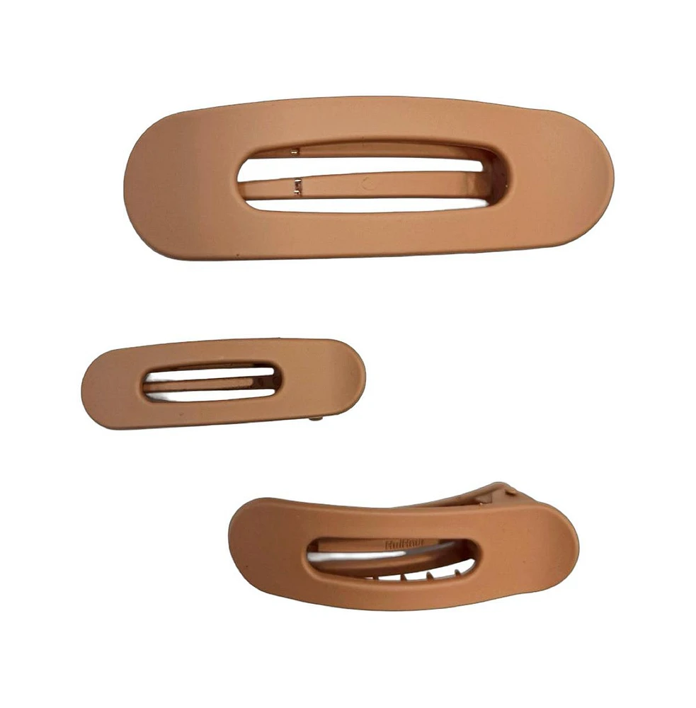 Headbands of Hope Mixed Size Flat Lay Clip Set - Camel