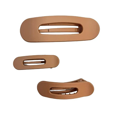 Headbands of Hope Mixed Size Flat Lay Clip Set - Camel